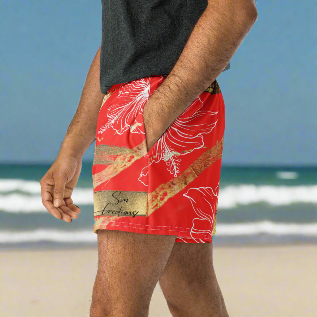 Short athlétique unisexe RED Gold ''Imprimé Roar'' Summer 2025