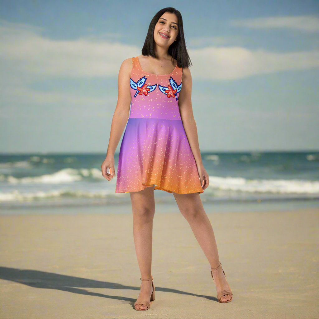 Robe Patineuse Impression Originale '' Ocean Night Dream'' Été 2025