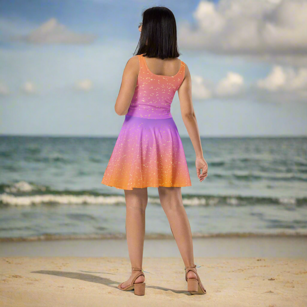 Robe Patineuse Impression Originale '' Ocean Night Dream'' Été 2025