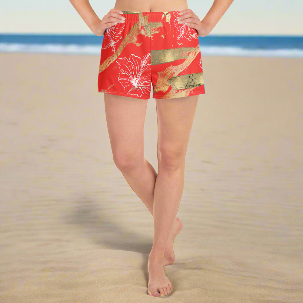 Short athlétique unisexe RED Gold ''Imprimé Roar'' Summer 2025