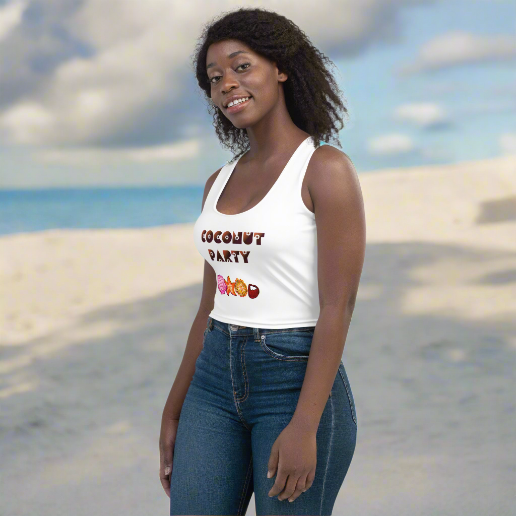 Crop-top Coupé et Cousu par Sublimation ''Coconut Party'' Summer 2025