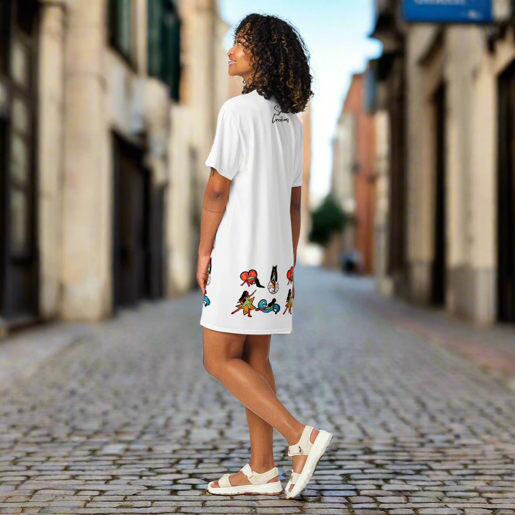 Robe T-shirt à motif silhouette ''Liberté'' 2025 Été