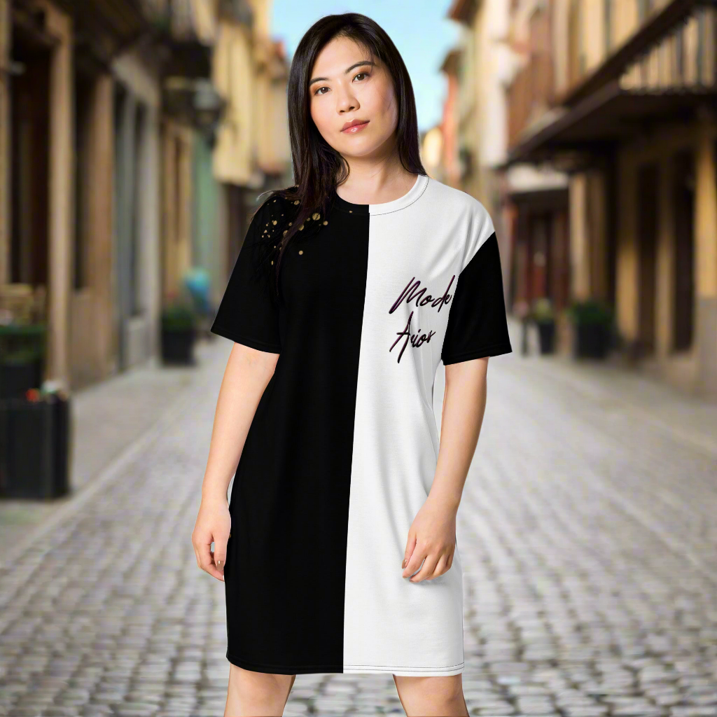 Robe T-shirt bicolor Blue Panther ''Mode Avion'' 2025 Printemps Été