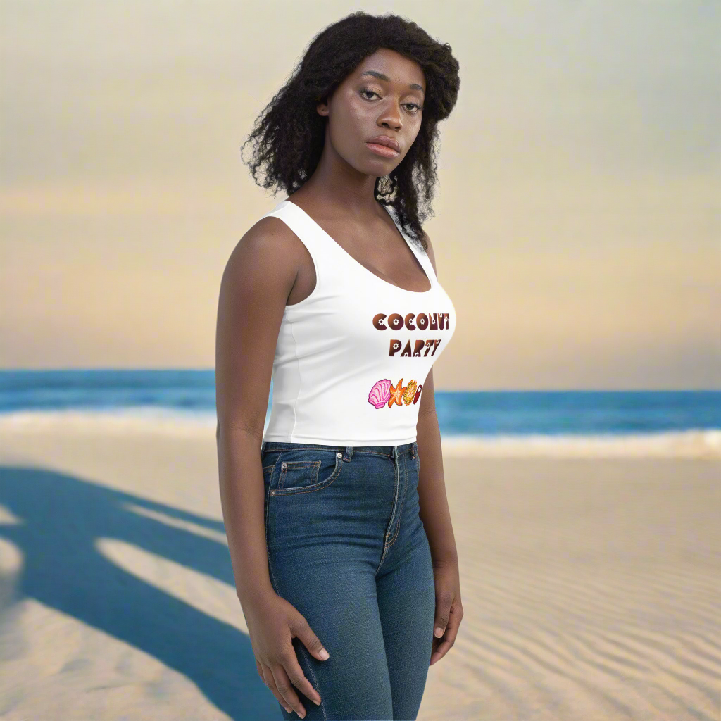Crop-top Coupé et Cousu par Sublimation ''Coconut Party'' Summer 2025
