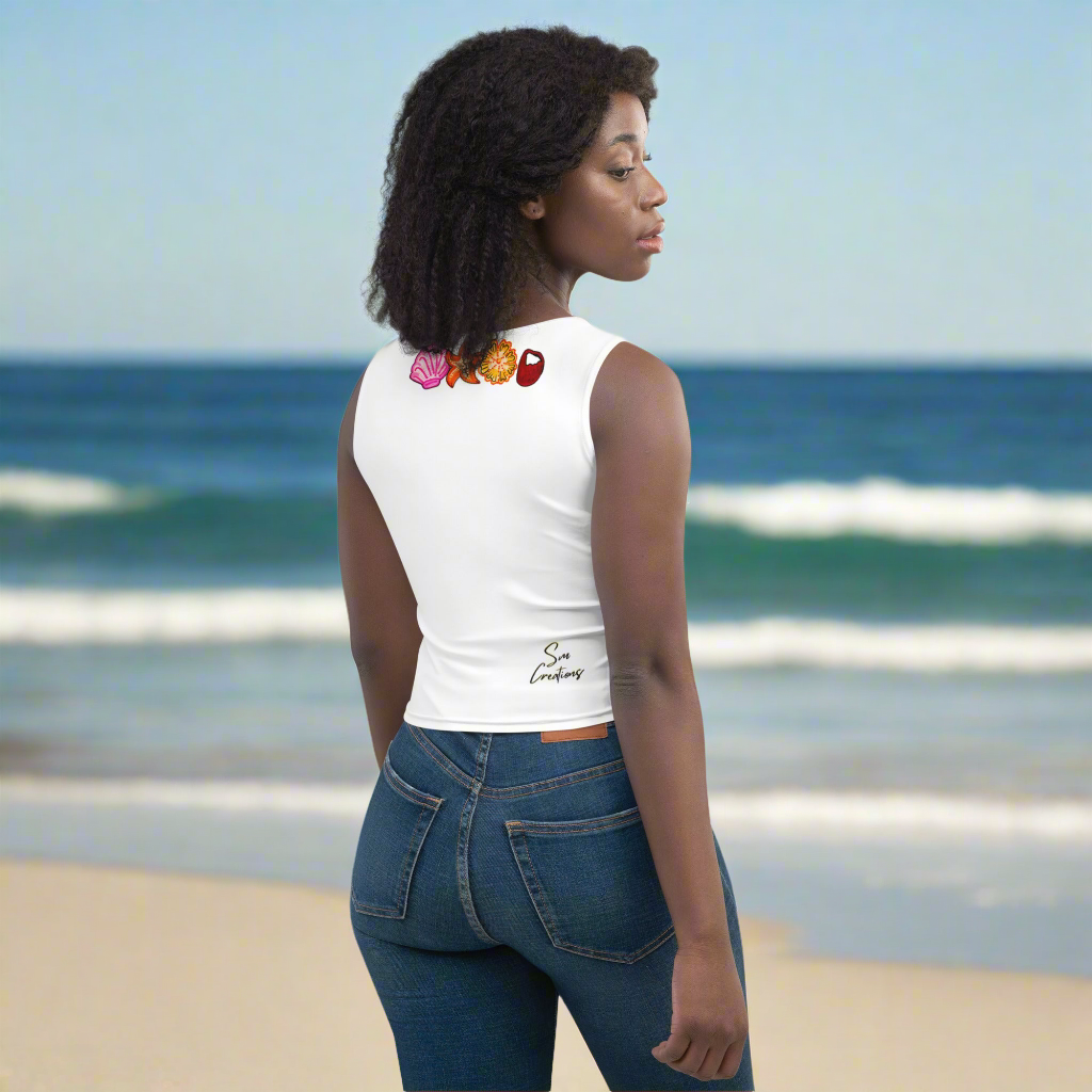 Crop-top Coupé et Cousu par Sublimation ''Coconut Party'' Summer 2025
