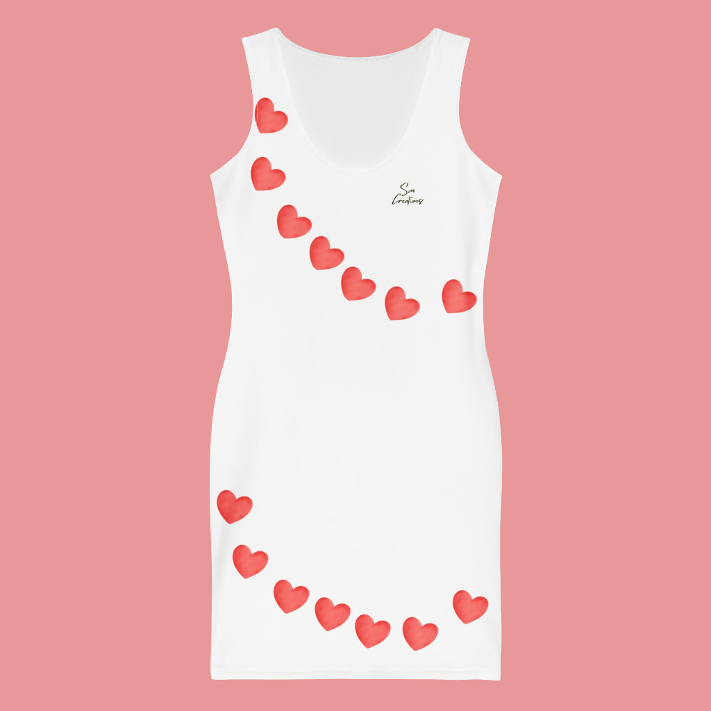 Robe Slim - Motifs Coeurs Summer Times 2025