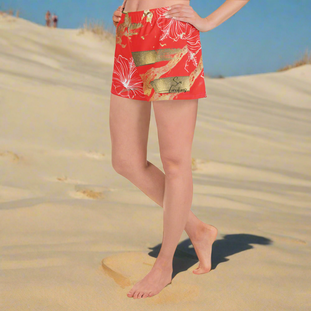 Short athlétique unisexe RED Gold ''Imprimé Roar'' Summer 2025