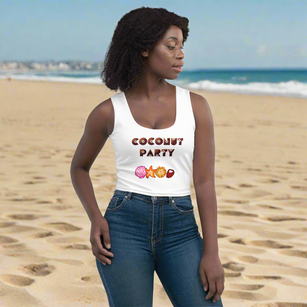 Crop-top Coupé et Cousu par Sublimation ''Coconut Party'' Summer 2025