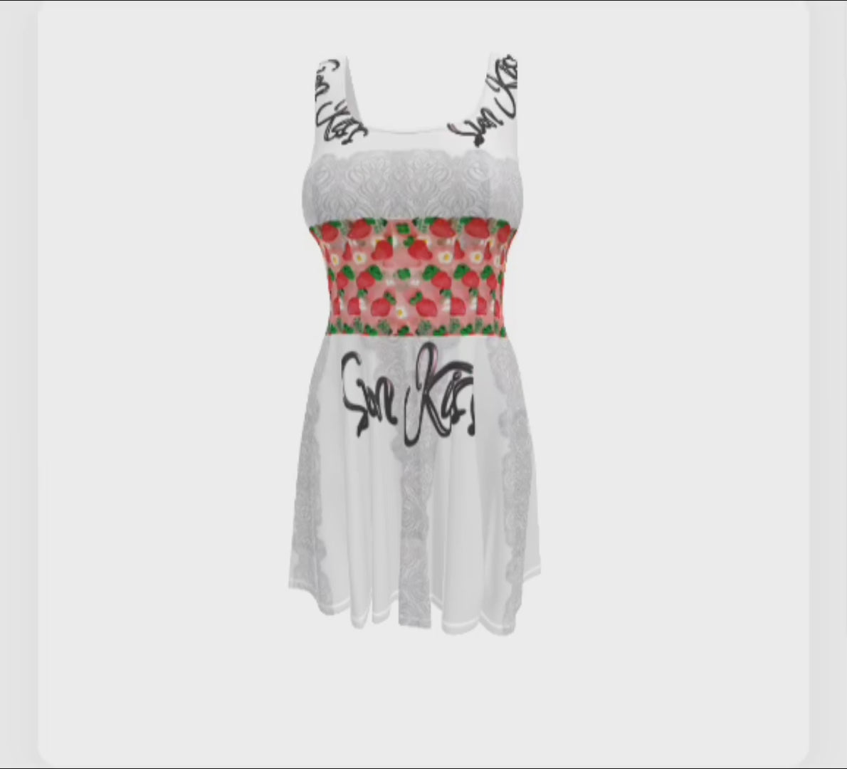 Robe Patineuse Matière recyclée/ Strawberry  '' Sun Kiss '' Été 2025 Exclusivité Web