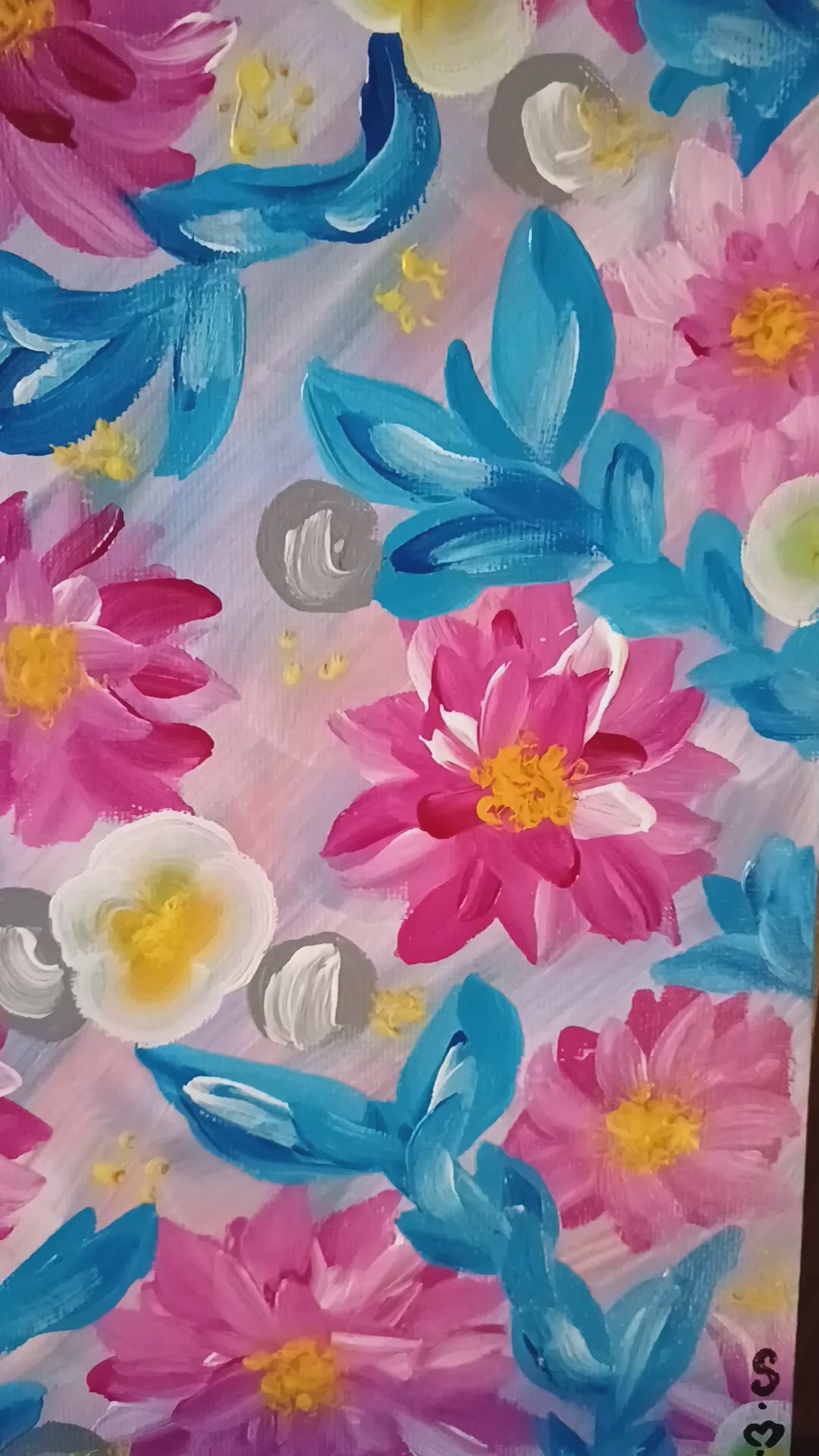 Toile 24x30cm signée - Exemplaire unique /Titre '' Pollen'' Année 2025