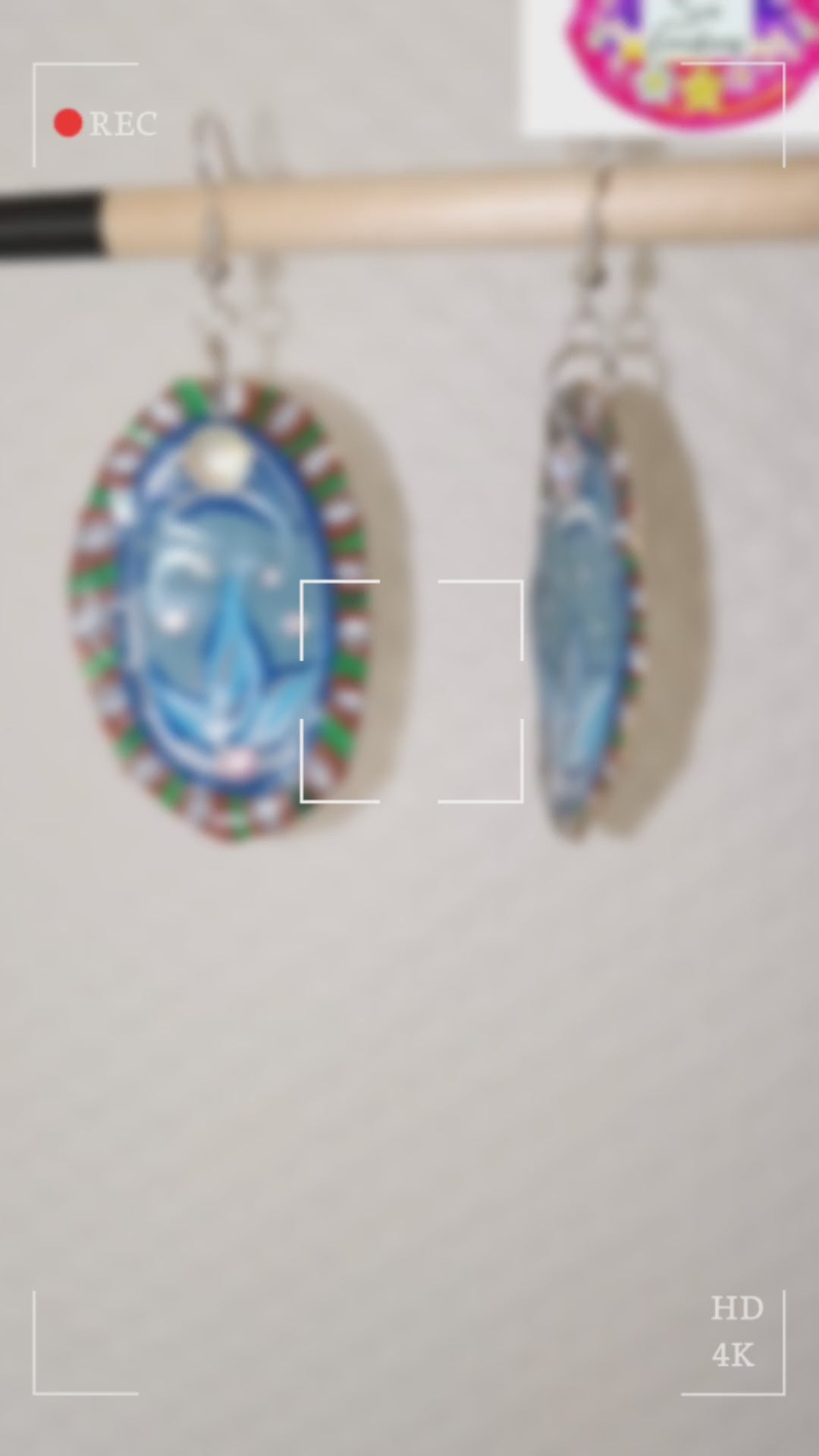 Boucle d'oreille Arte| 95% Naturel | Handmade with ๐