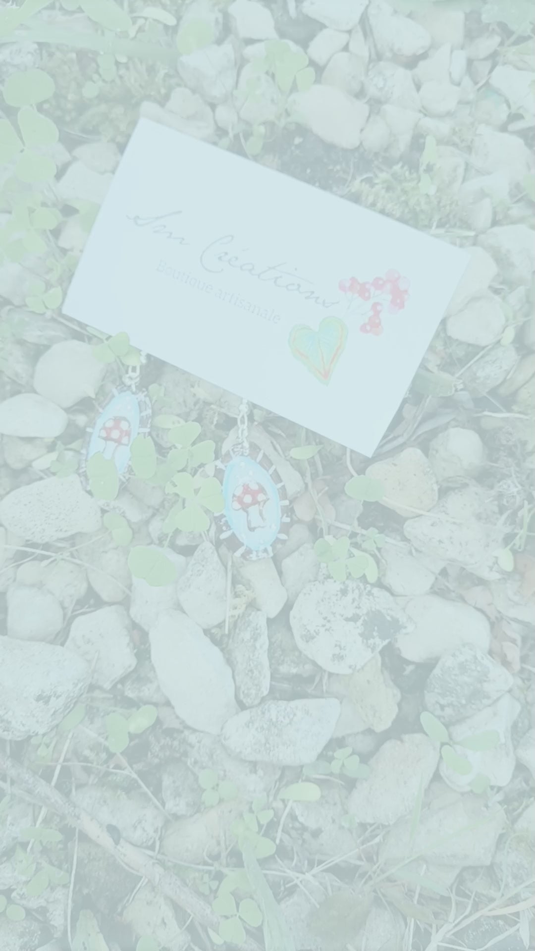 Boucle d'oreille Arte| ''La ronde des gnongnons'' 95% Naturelle