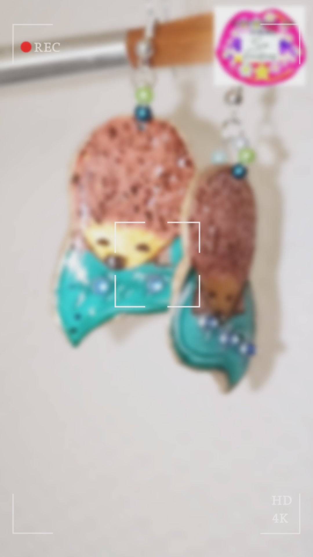 Boucle d'oreille Arte | 95%Naturel| Handmade with ๐