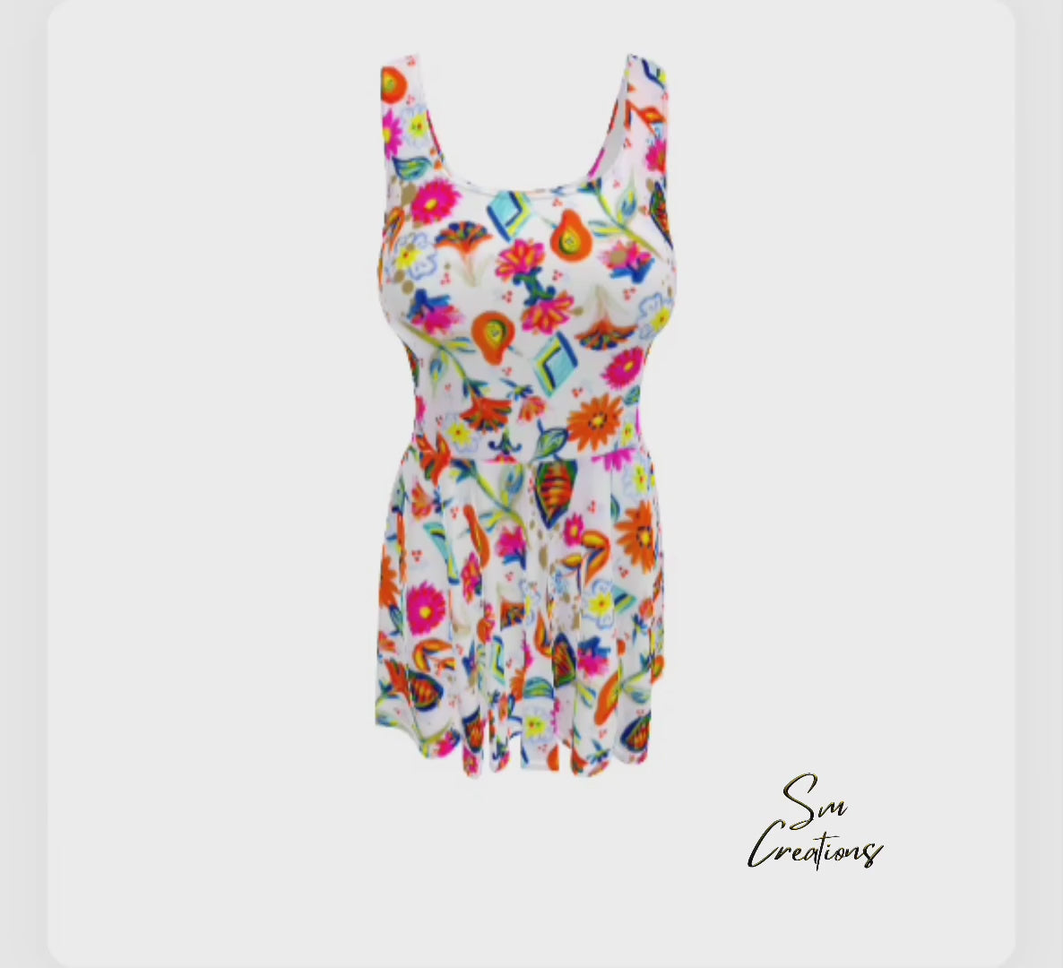 Robe Patineuse imprimée '' Fiesta Flore''  Été 2025