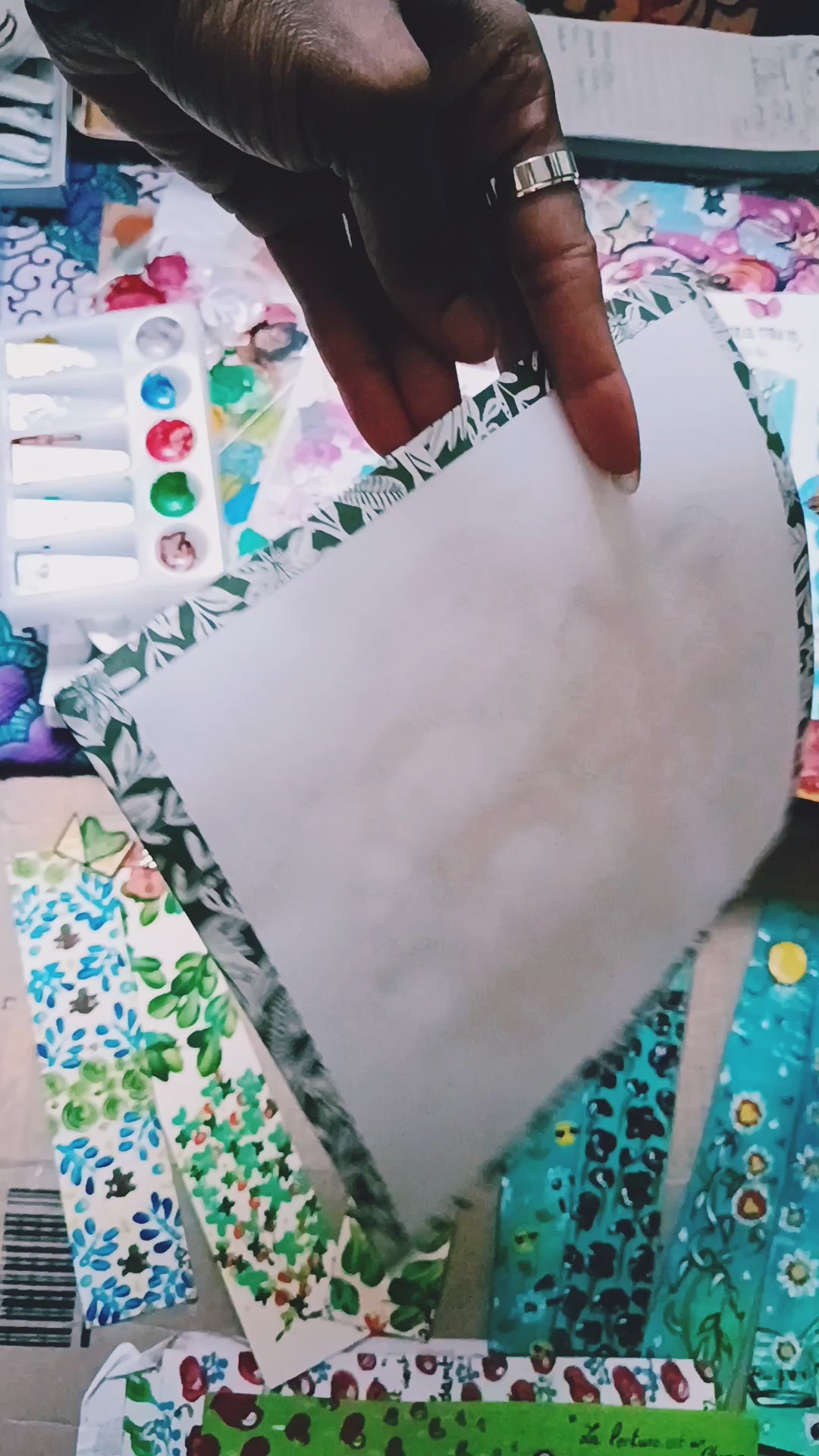 Illustration/ Affichette Artisanale signée - Exemplaire unique "Panier de Coquelicot'' Année : 2025