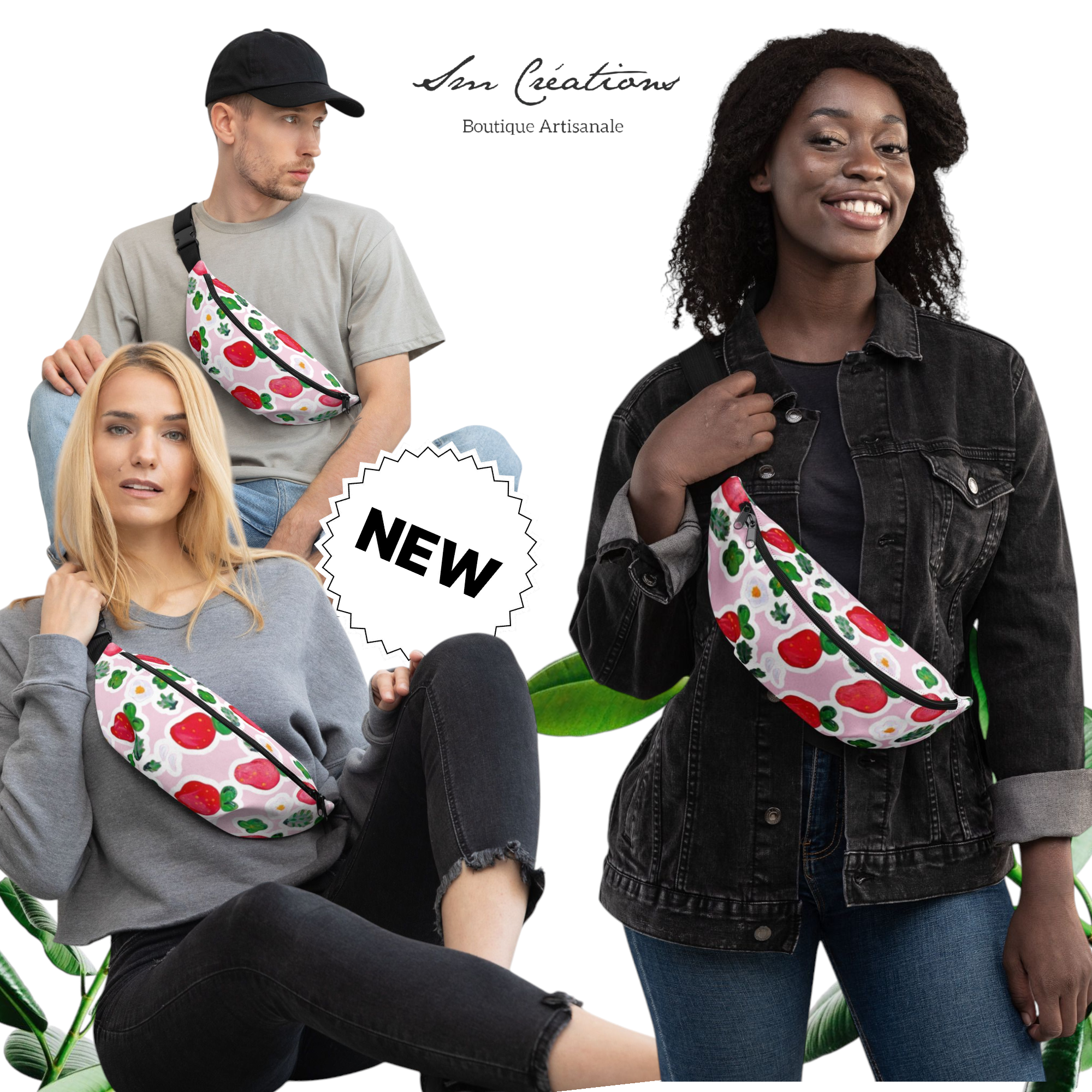 Sacoche de type ceinture à zip "Douceur de printemps" Sm Creations - Spring/ Summer 2025