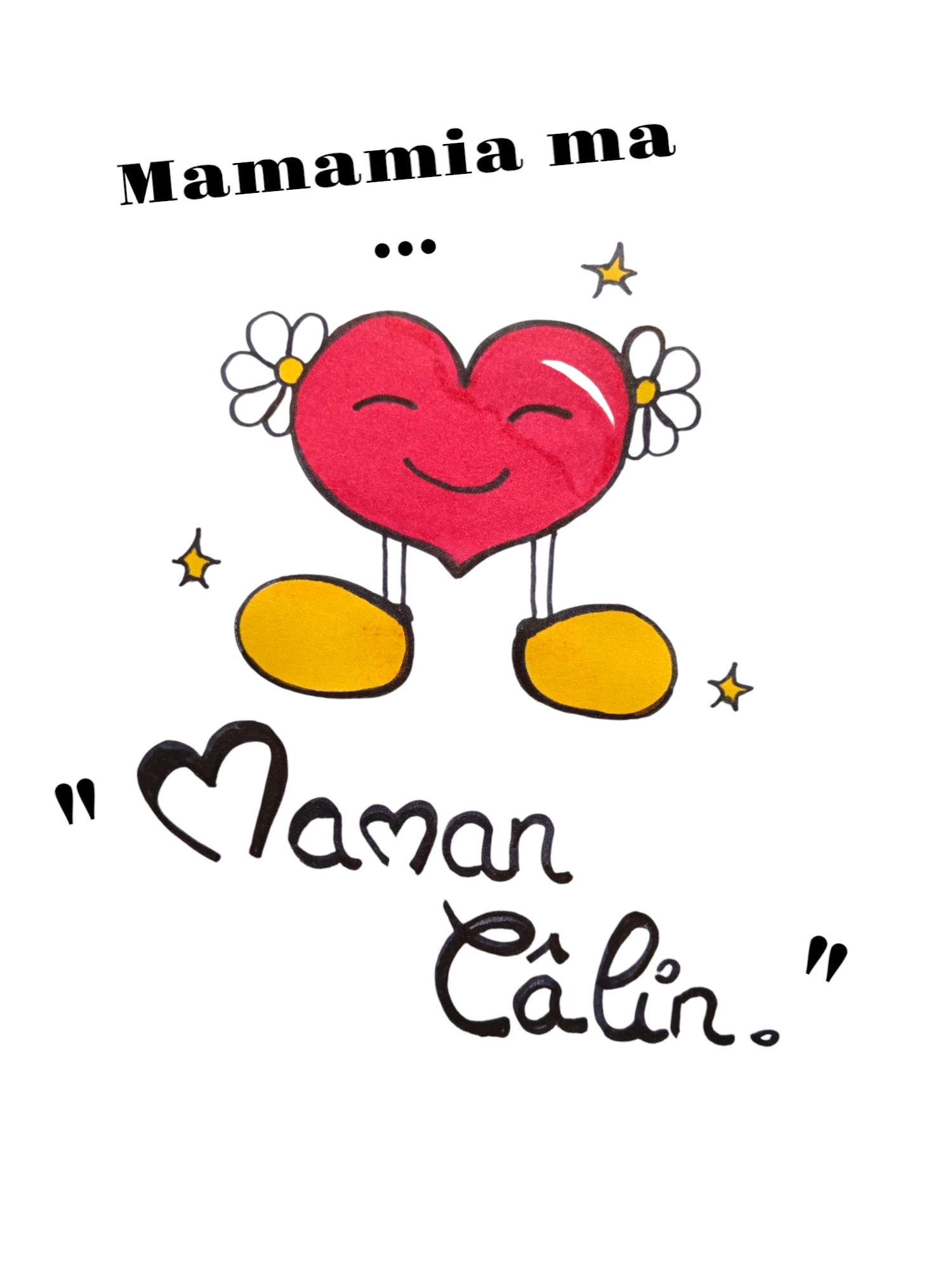 Mug Bi-Color Blanc Rouge écarlate "Mamamia Maman câlin" Edition 2025/ Idées cadeaux