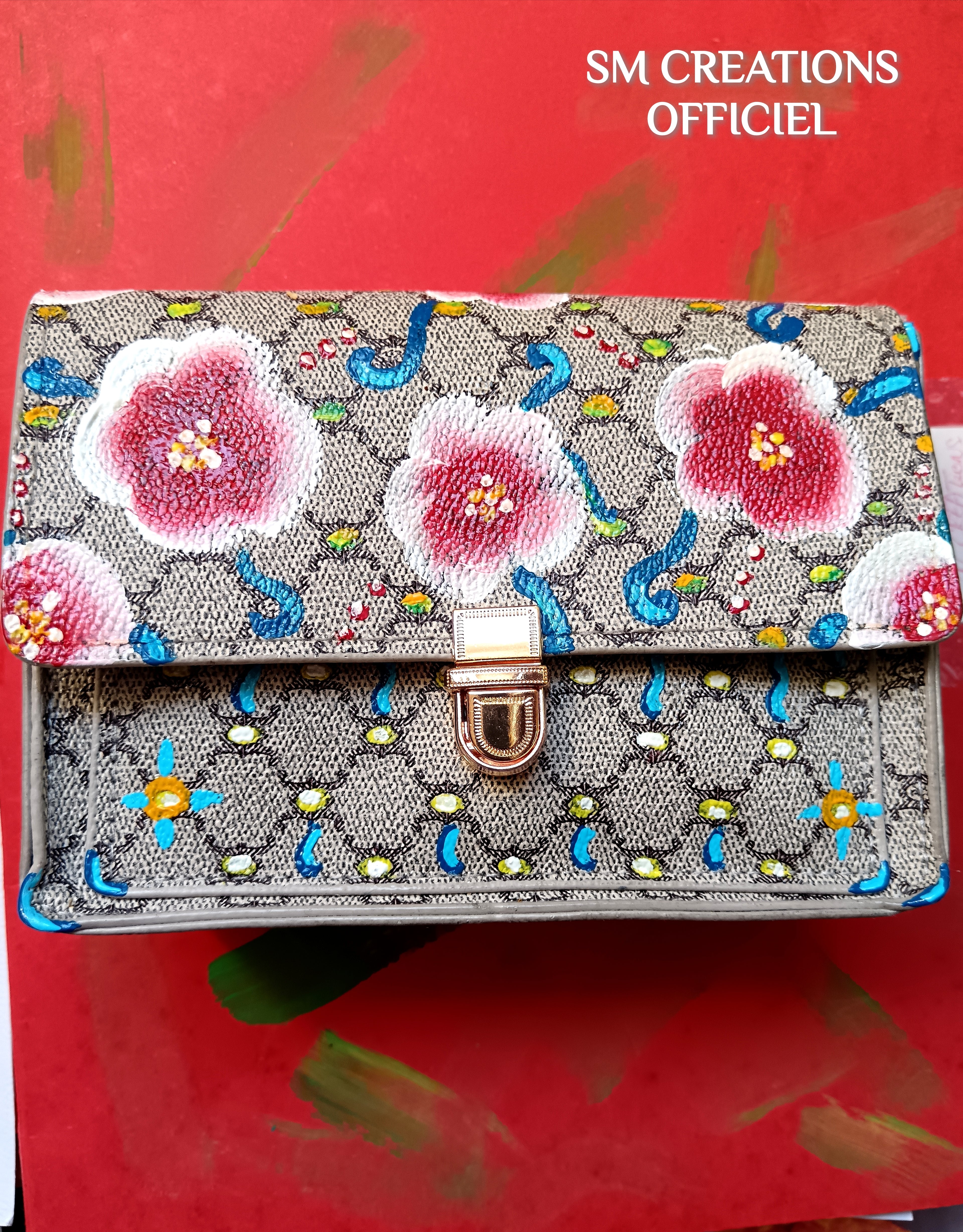 Sac ''Handmade with Paint'' Fleurs en fête - Exemplaire unique / Été 2025