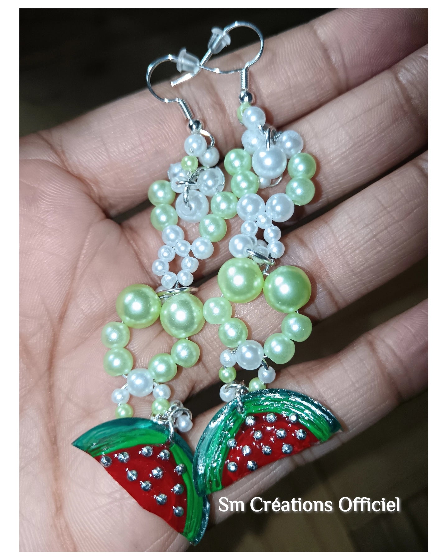 Boucle d'oreille artisanale ''Pastรจque''รdition 2025