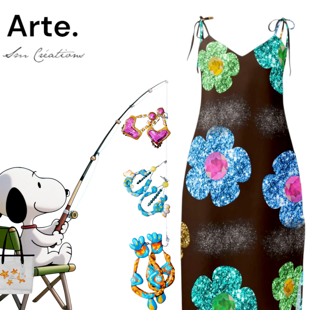 Robe midi à bretelles ''Strass et Flores'' Edition 2025