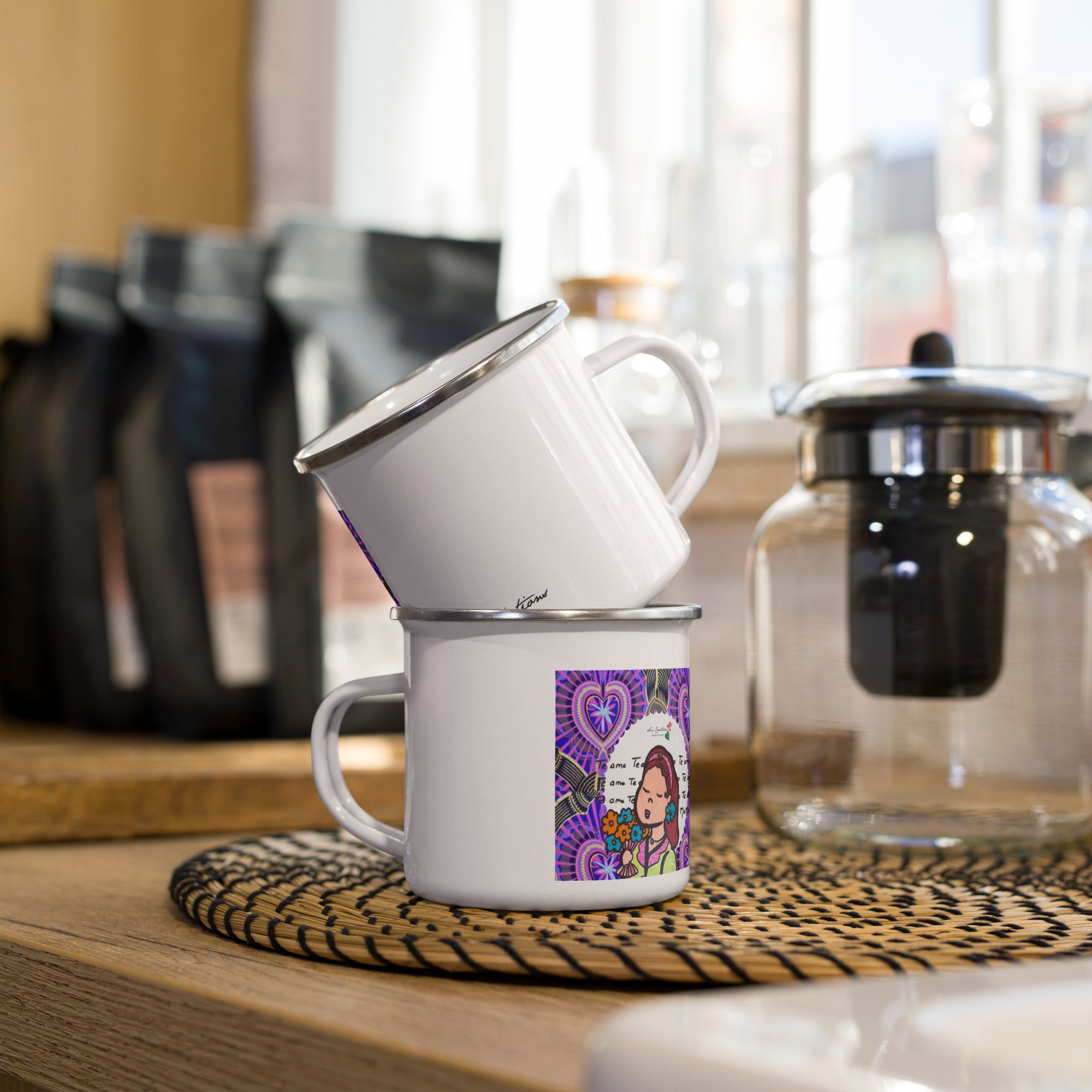 Mug émaillé Special Doux Messages "Te amo - Personnage Petite Mama Design 2025" Idées Cadeaux