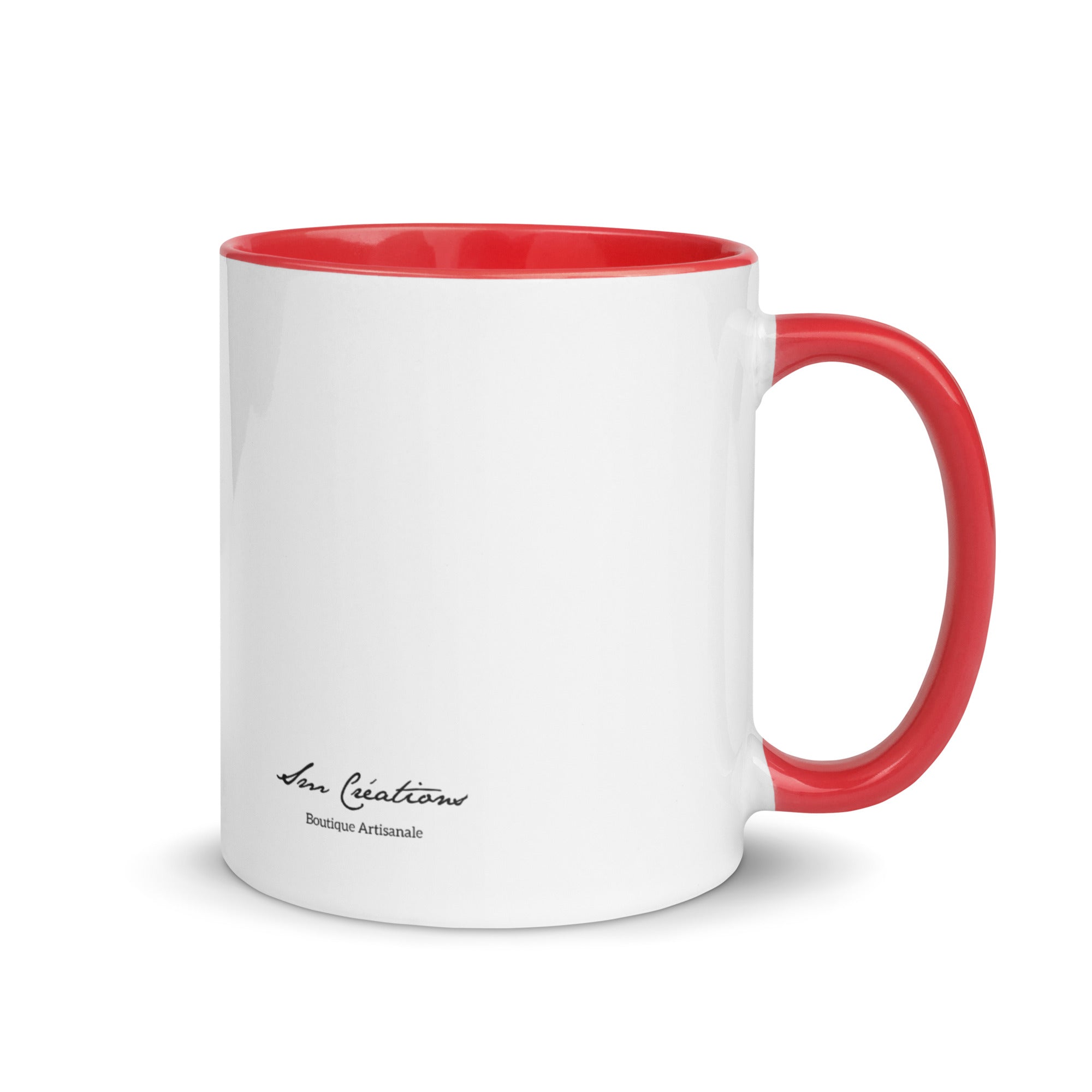 Mug Bi-Color Blanc Rouge écarlate "Mamamia Maman câlin" Edition 2025/ Idées cadeaux