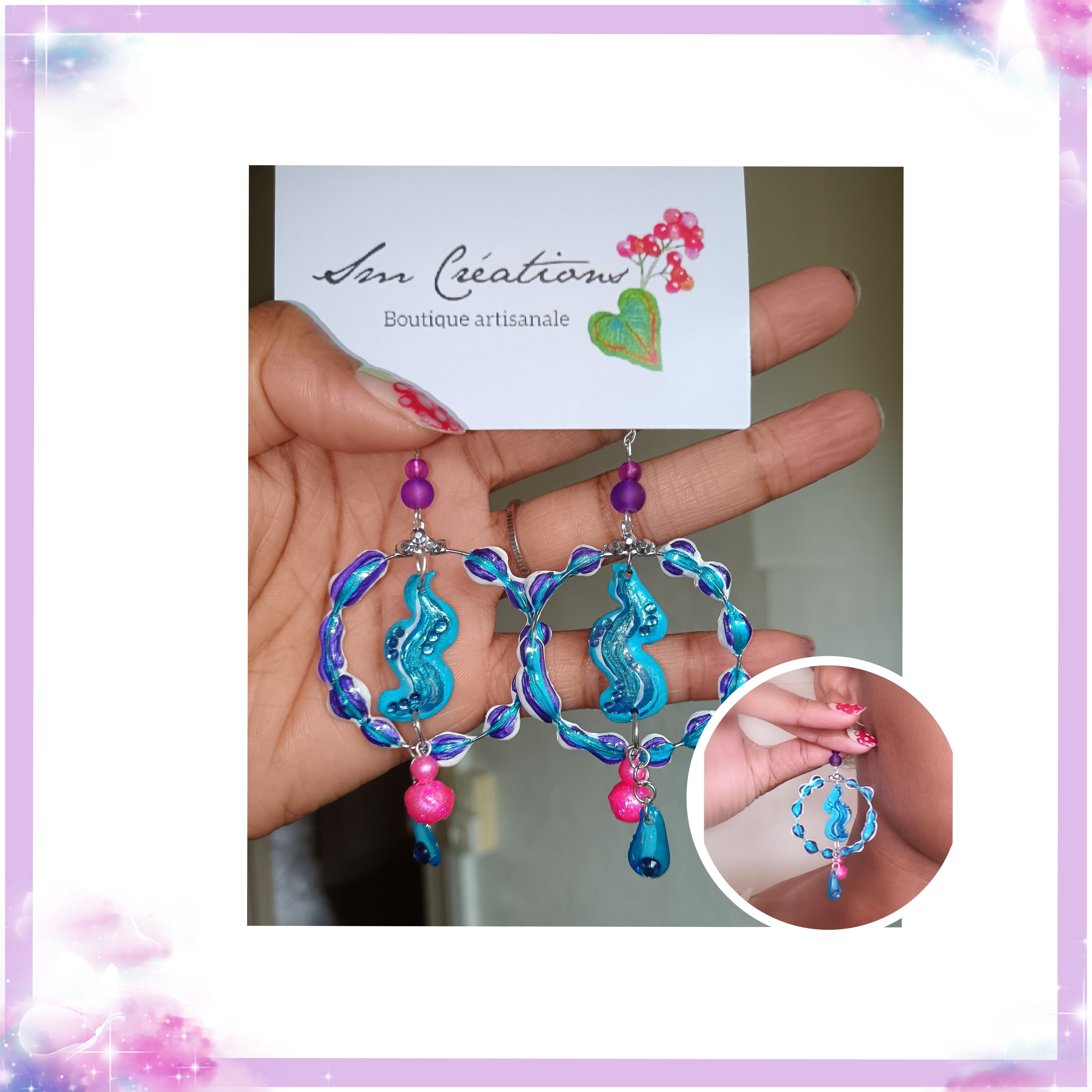 Boucle d'oreille artisanale | Arte ''Chewing Gum'' E25/25