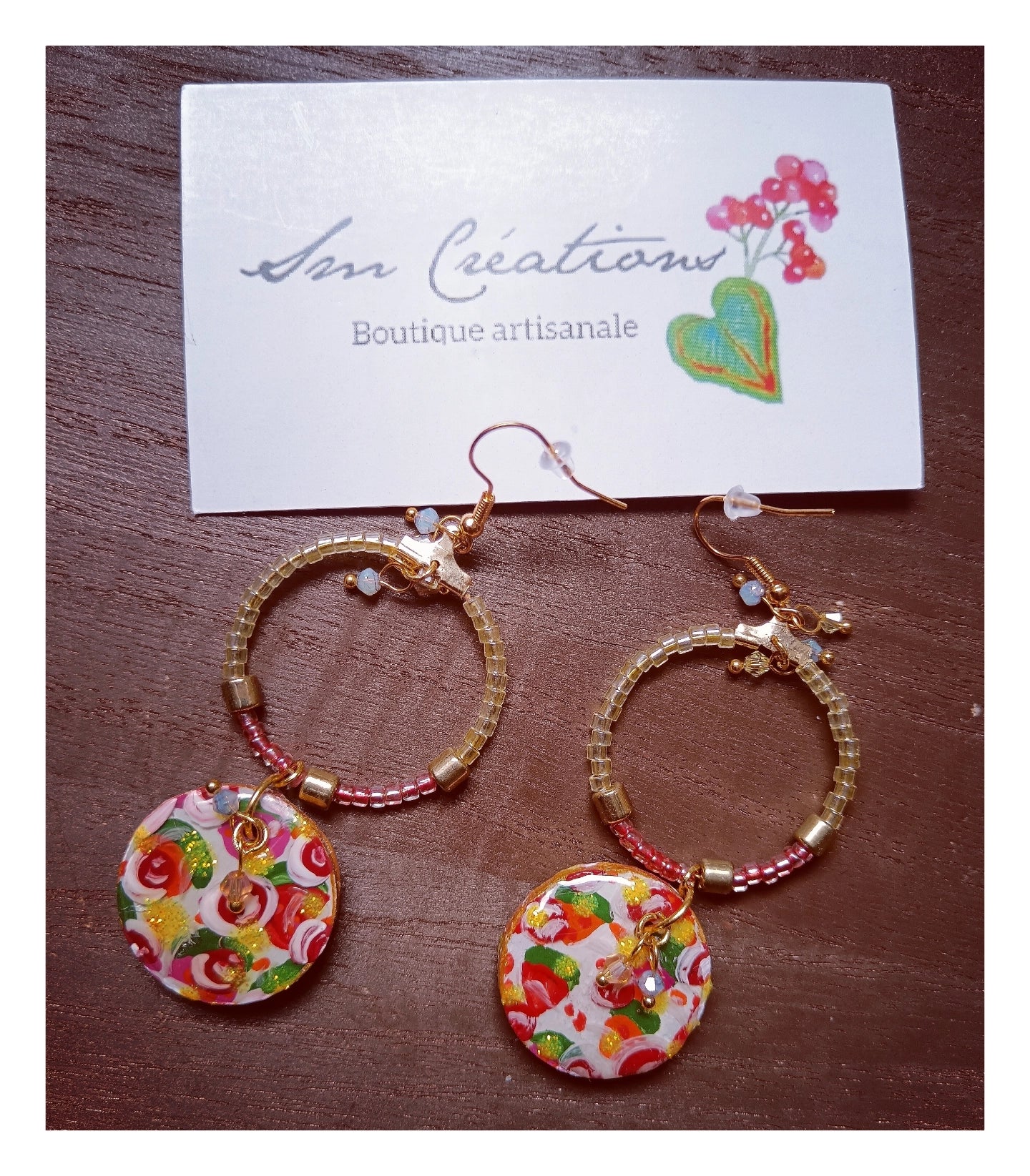 Boucle d'oreille artisanale ''Yoghurt'' | Edition 2025