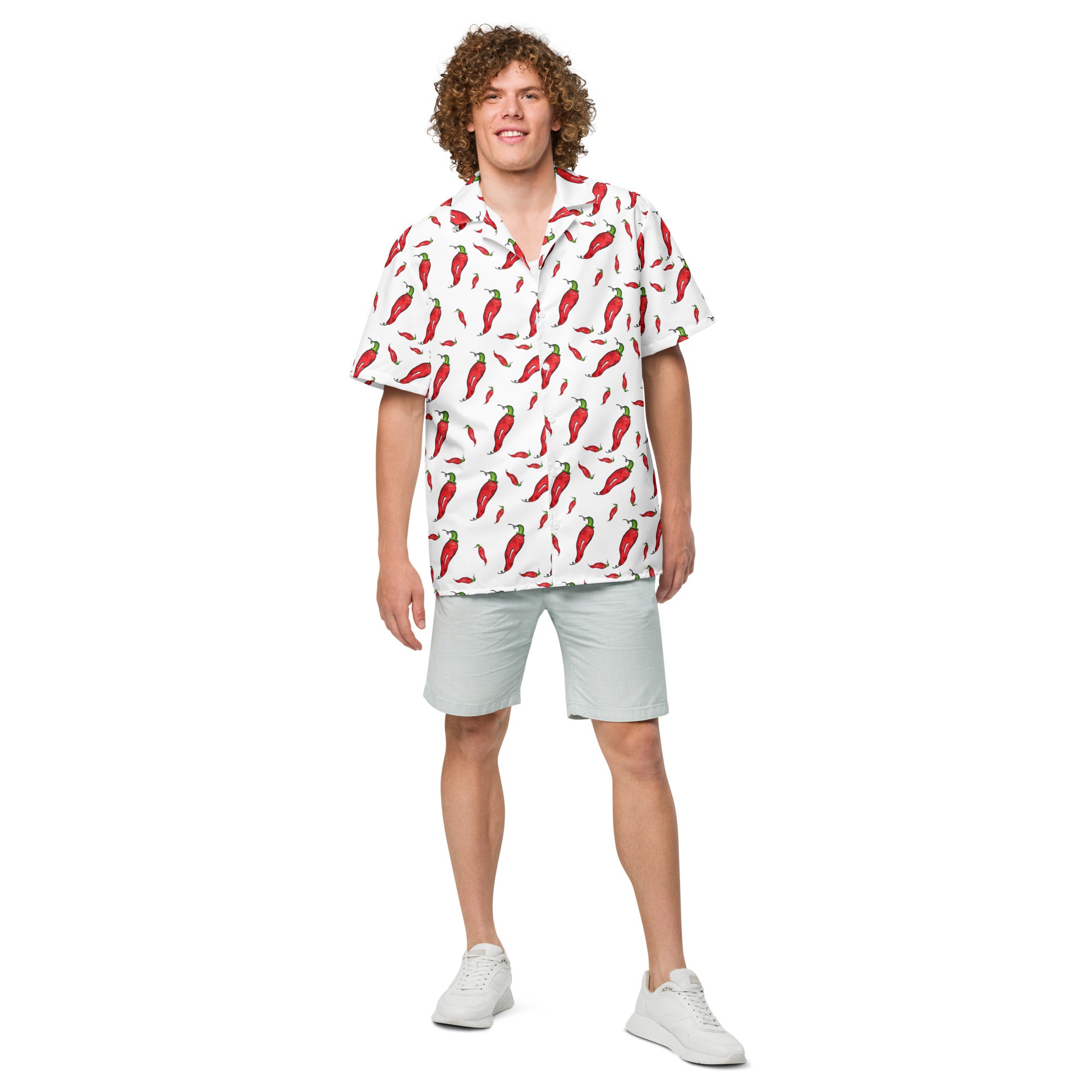 Chemise tendance à boutons unisexe ''Piment'' Printemps Été 2025