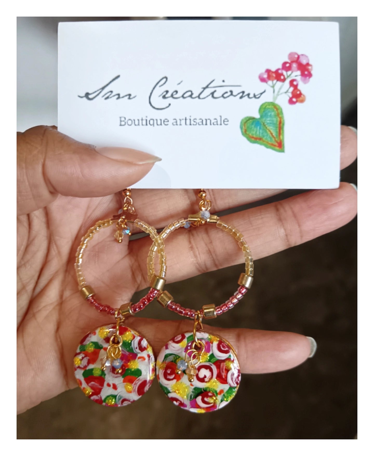 Boucle d'oreille artisanale ''Yoghurt'' | Edition 2025