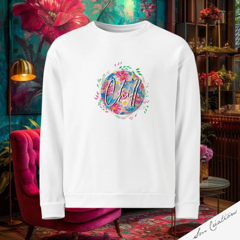 Sweat-Shirt Unisexe ''Chill'' Printemps Été 2025 Tendance Messages