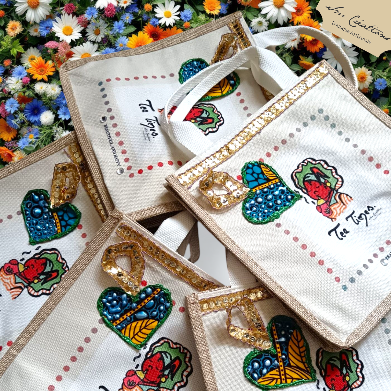 1 exemplaire - Sac artisanal ''Tea Times / Petite Mama'' Printemps-été 2025 sur Édition limitée* Anti-Gaspi 🌱