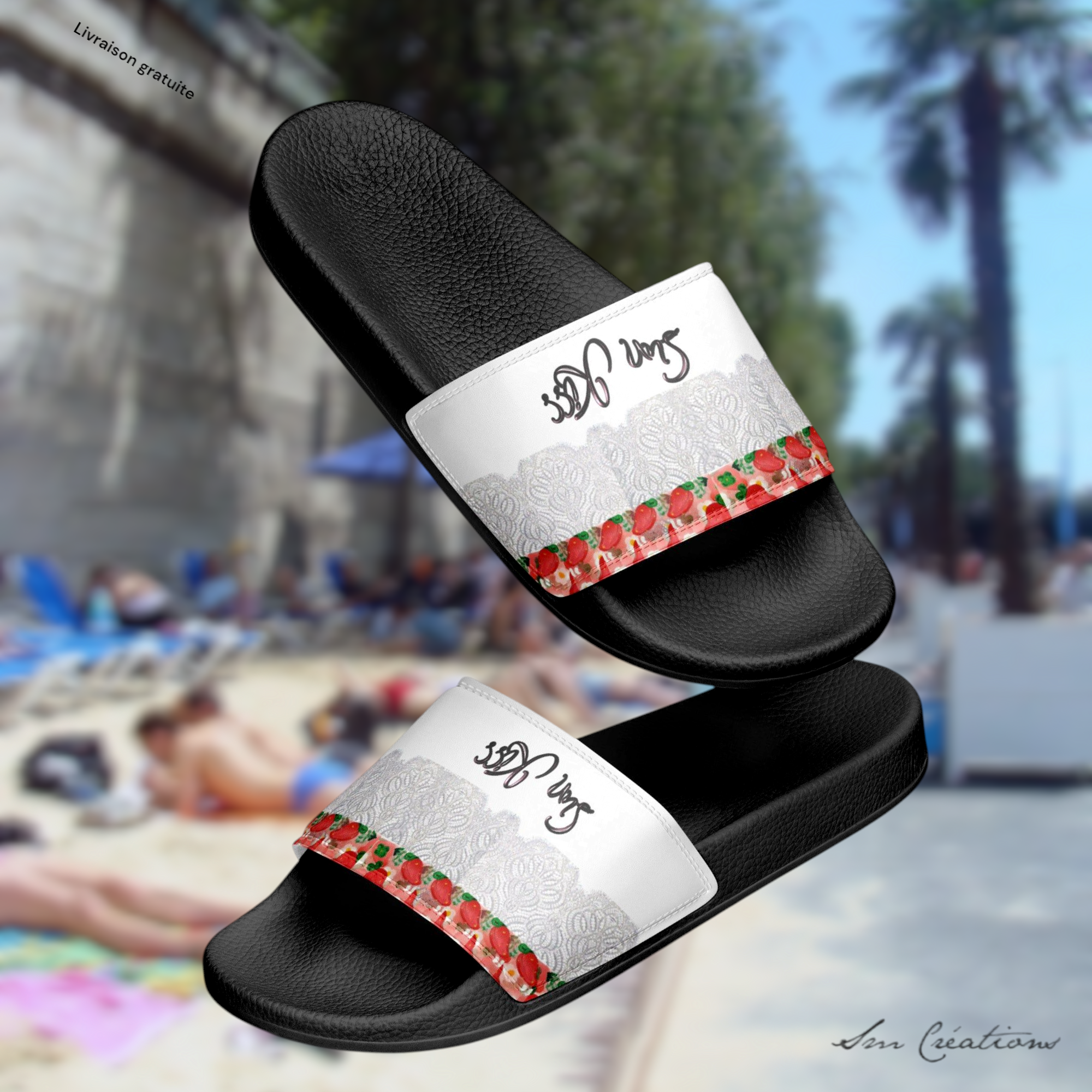 Claquettes pour femme '' Sun Kiss '' 2025 Printemps Été