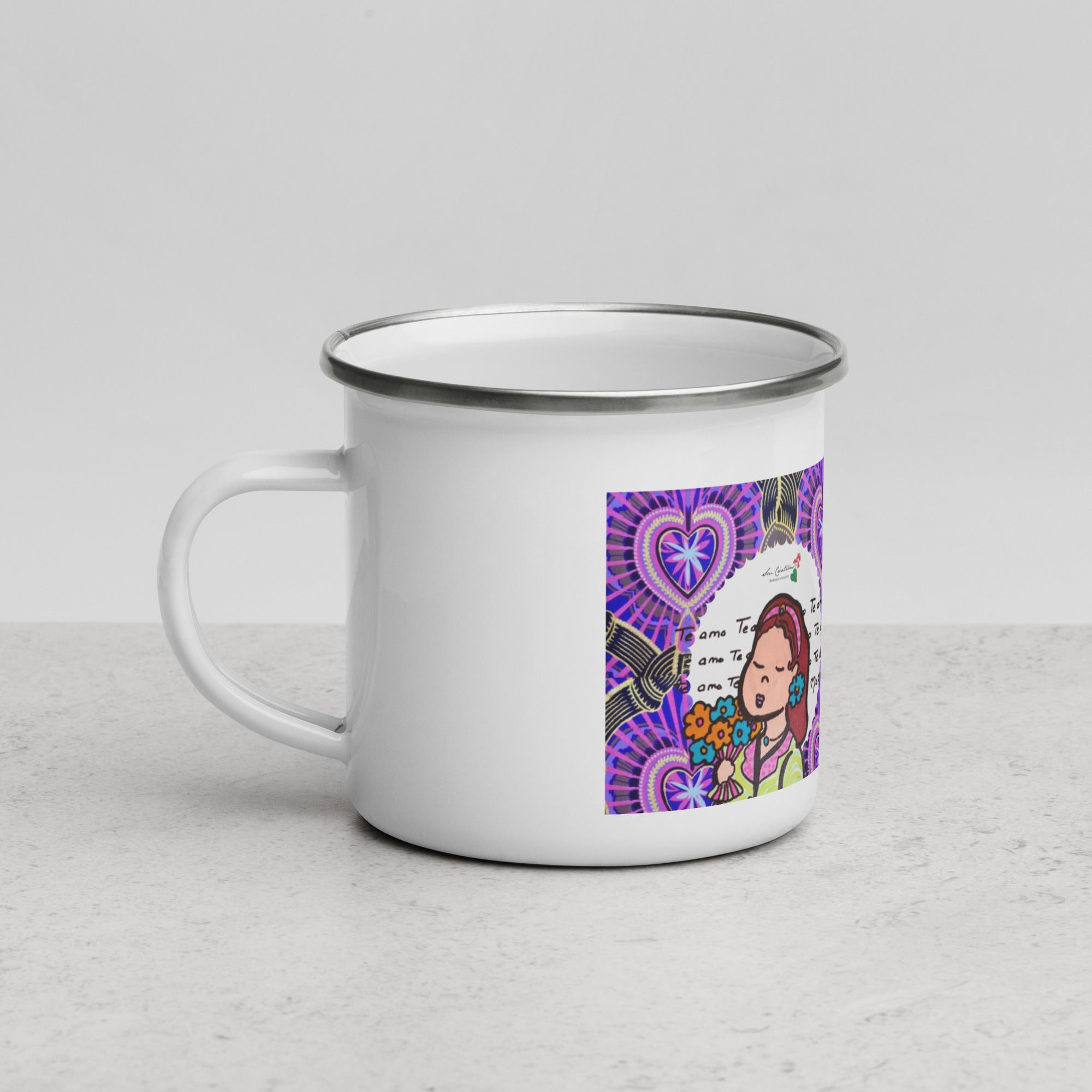 Mug émaillé Special Doux Messages "Te amo - Personnage Petite Mama Design 2025" Idées Cadeaux