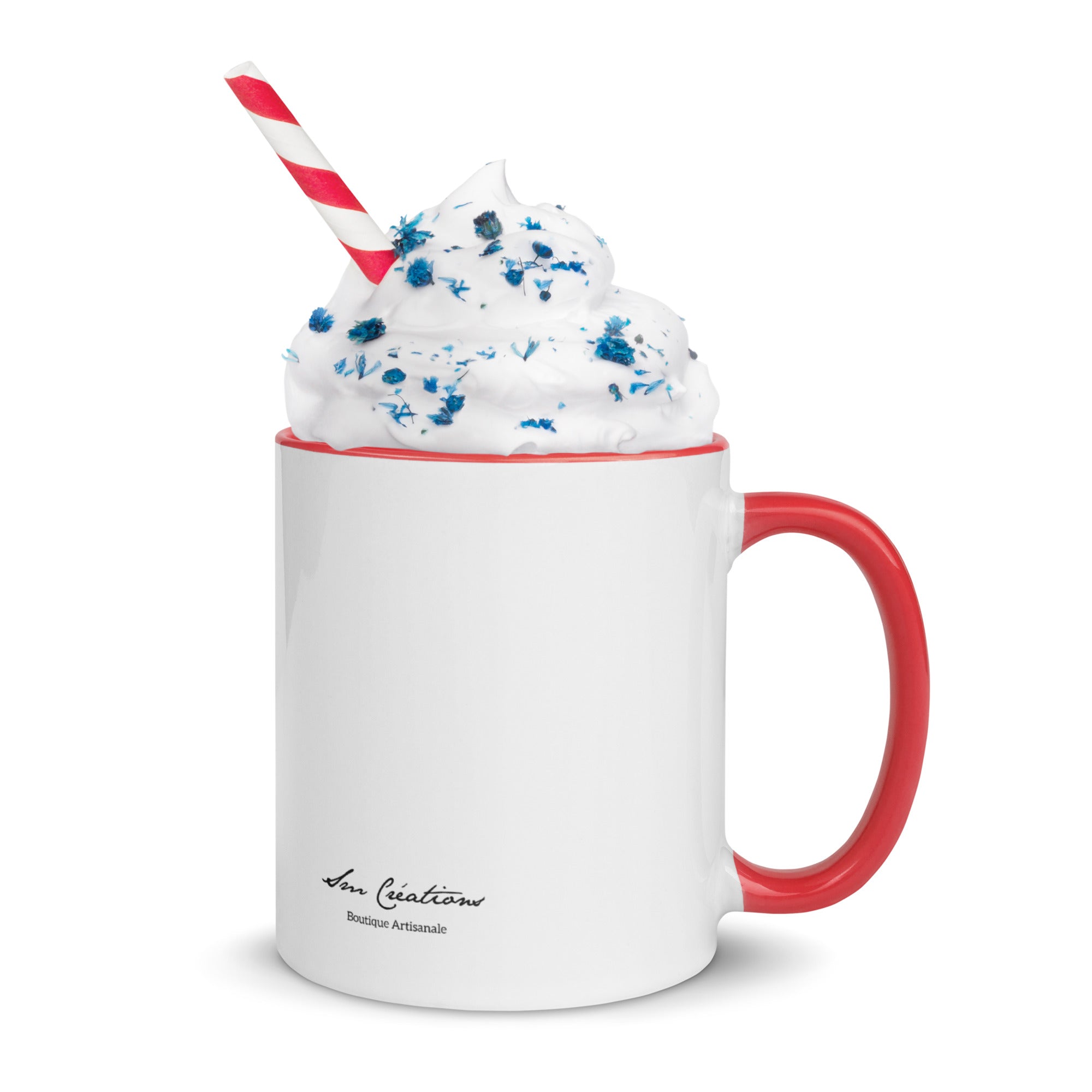 Mug Bi-Color Blanc Rouge écarlate "Mamamia Maman câlin" Edition 2025/ Idées cadeaux