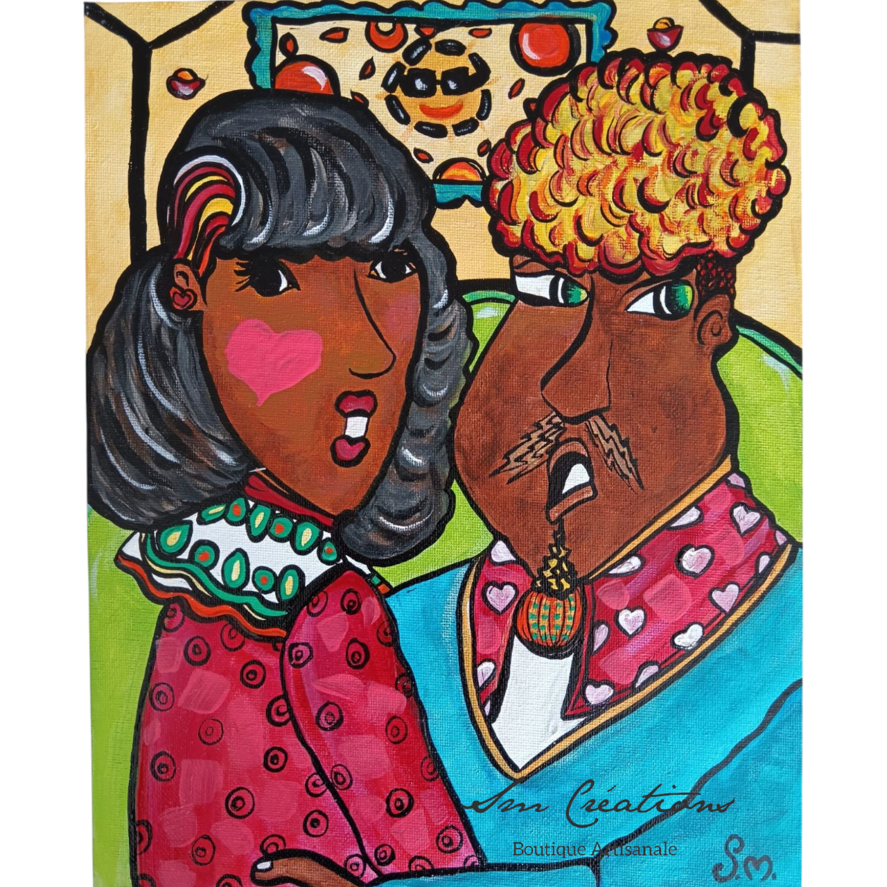 "Surprise" Peinture acrylique 24 X 30 cm - Pièce unique originale signée avec certificat d'authenticité