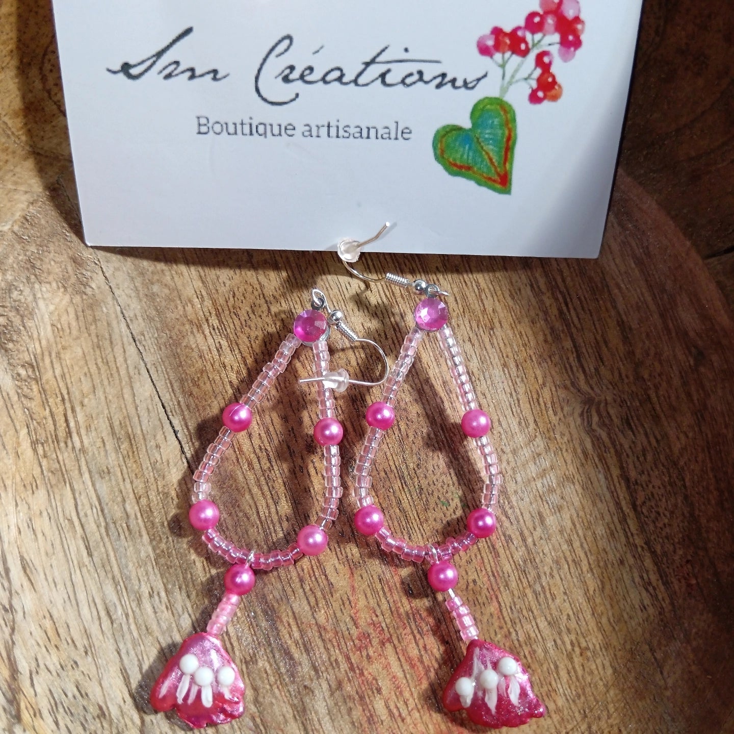 Boucle d'oreille en gomme d'arabique vernis ''Splash II" Edition 2025 ✨