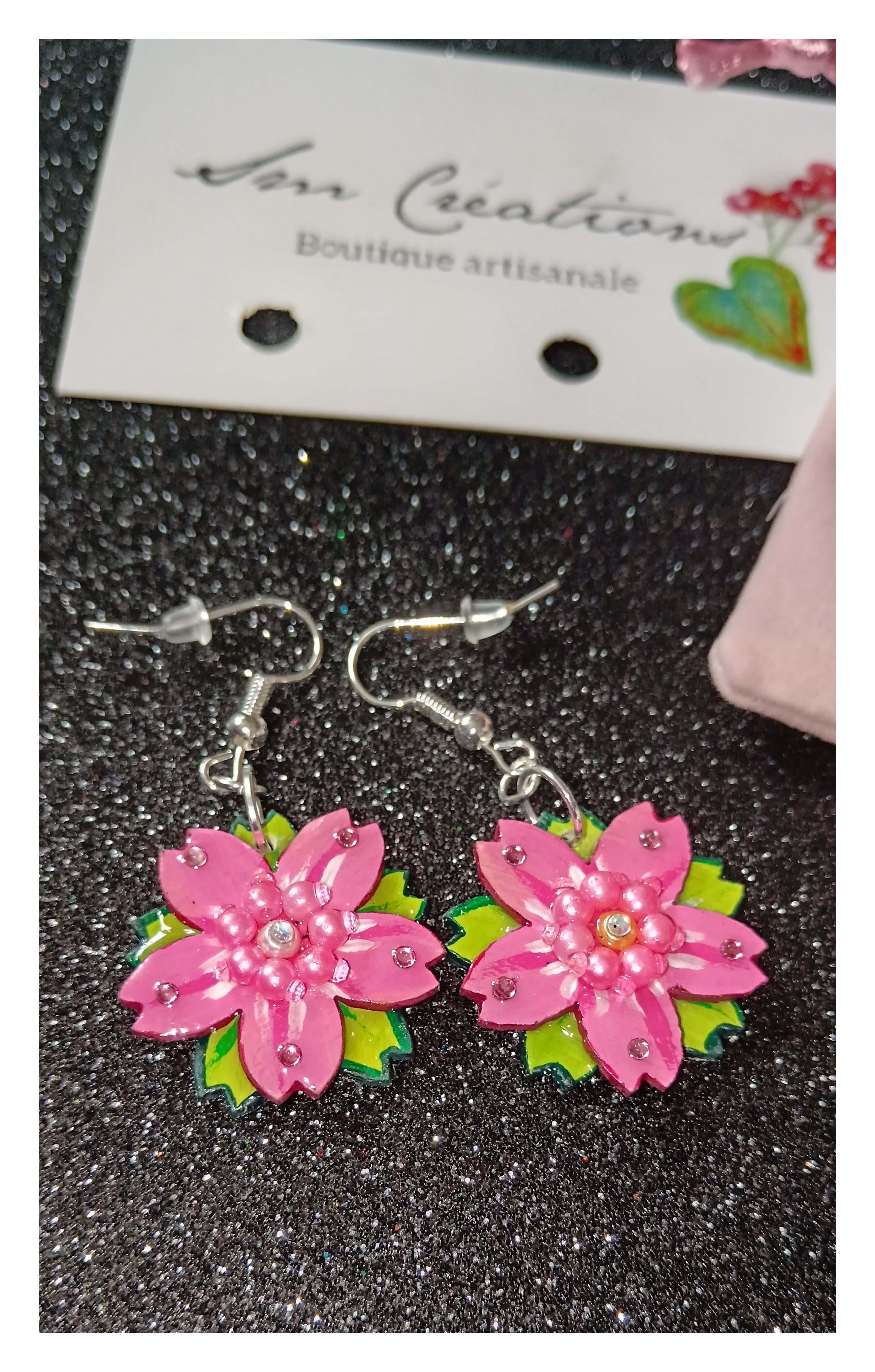 Boucle d'oreille Arte | ''Lotus de saison '' 95% Naturel