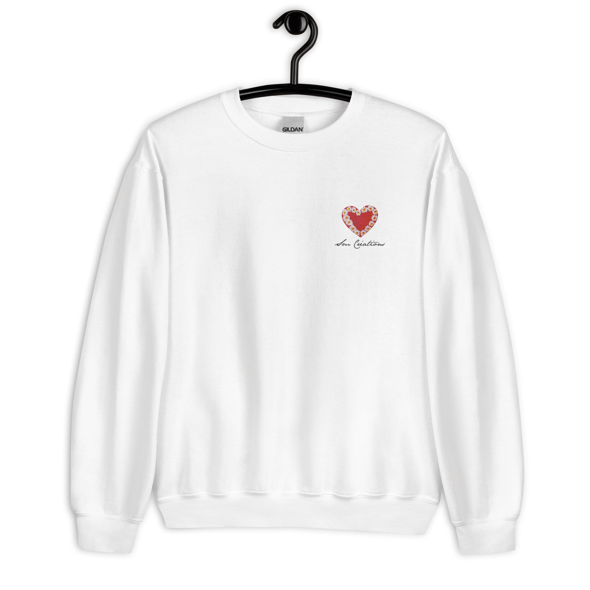 Sweat Unisexe à Col Rond ''Coeur Marguerite " type Classical / Spring Summer 2025