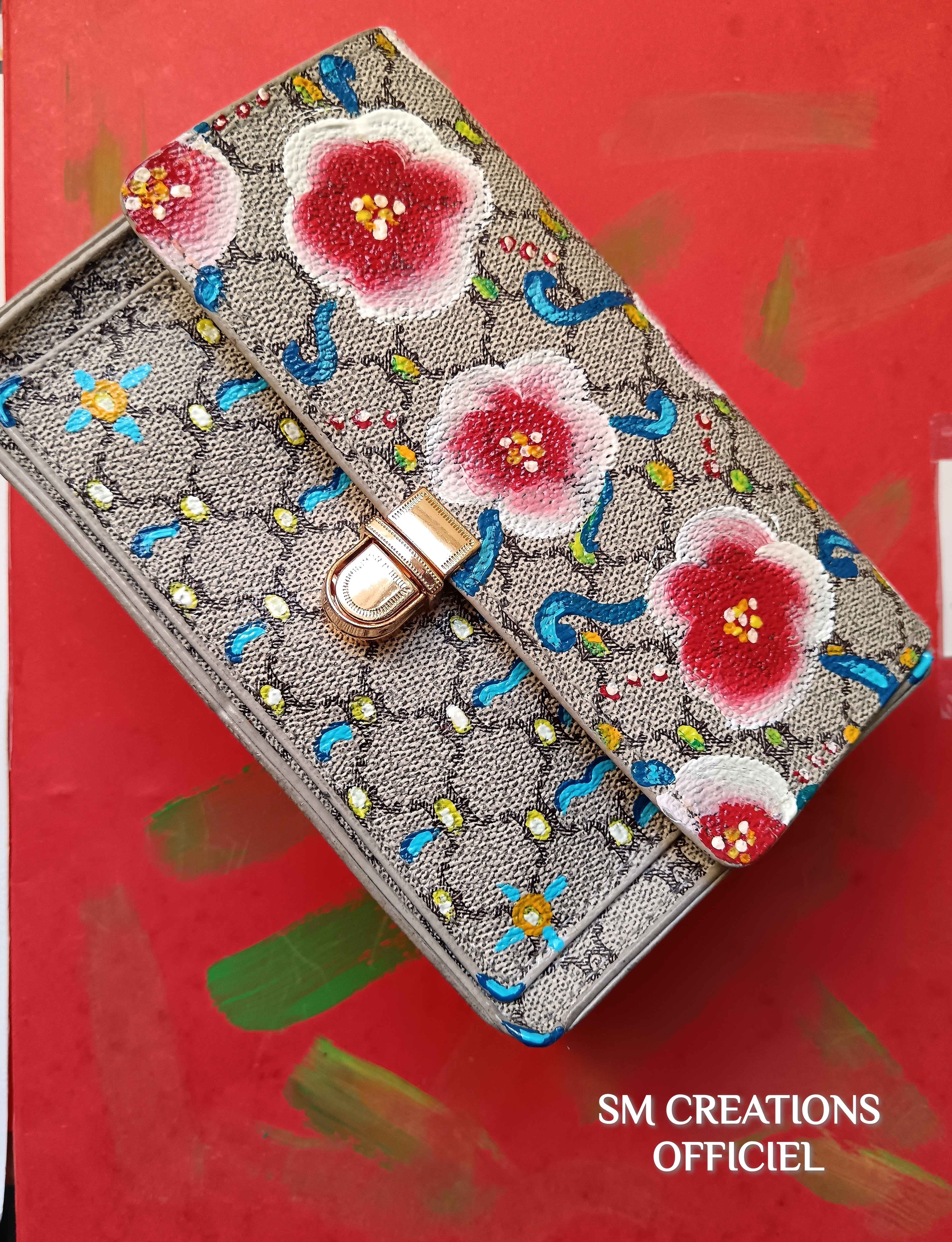 Sac ''Handmade with Paint'' Fleurs en fête - Exemplaire unique / Été 2025