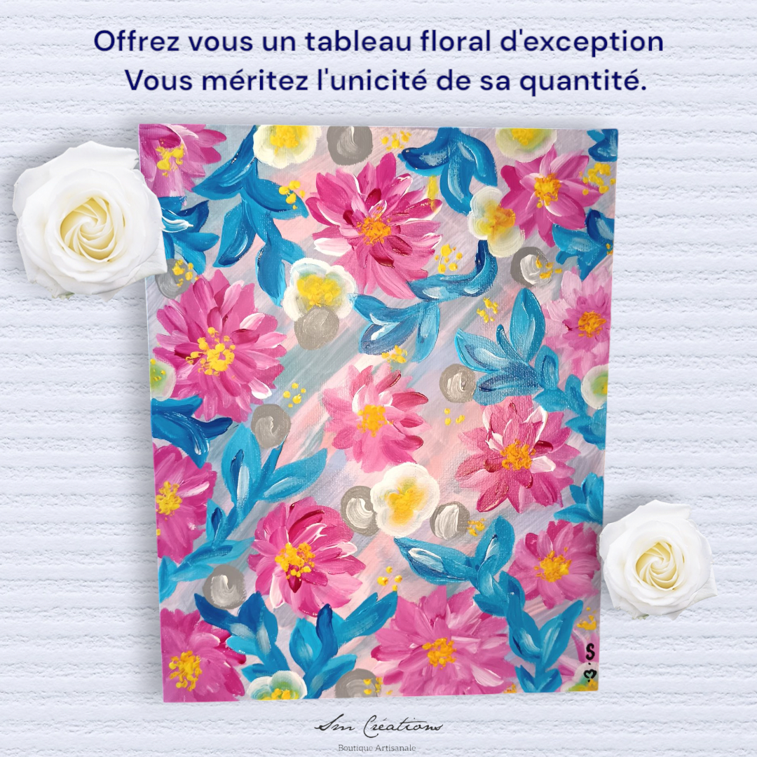 Toile 24x30cm signée - Exemplaire unique /Titre '' Pollen'' Année 2025