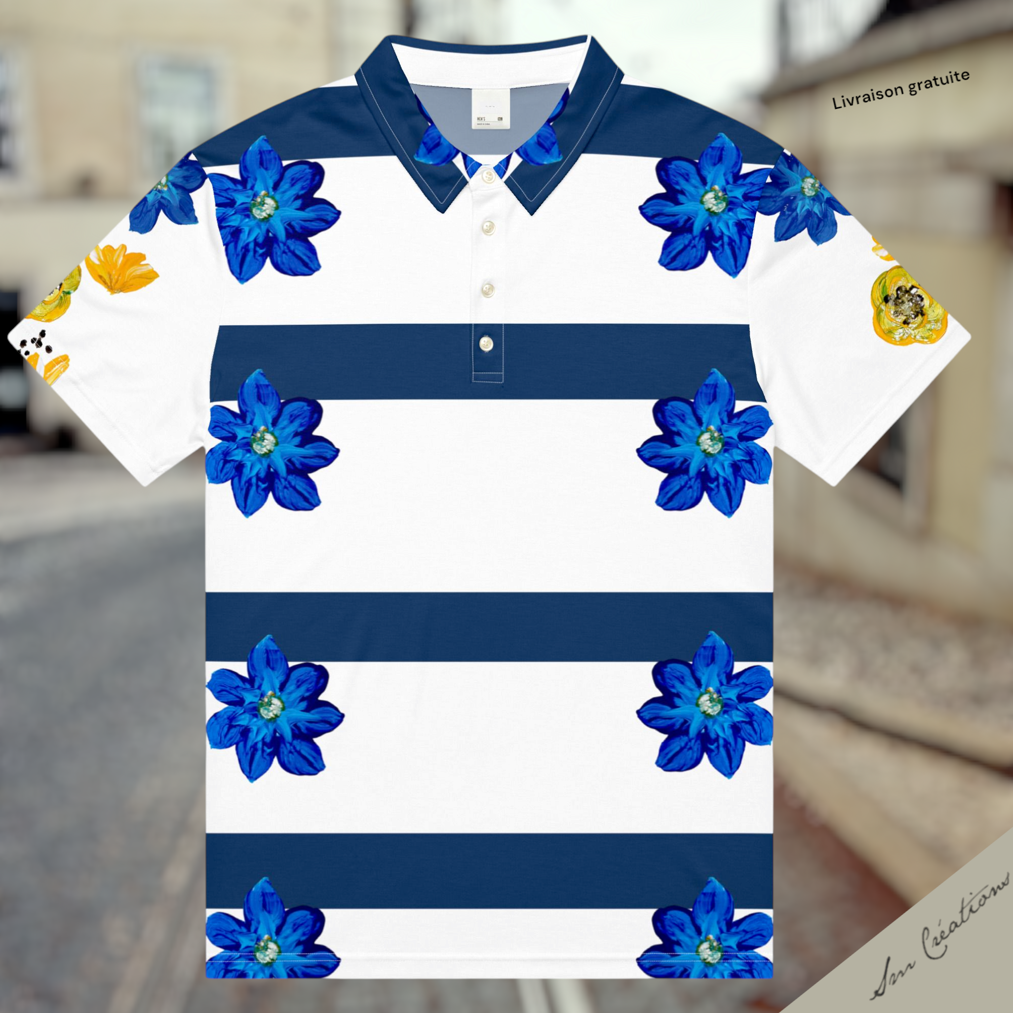 Polo cintré homme ''Fleurs d'été'' Summer 2025