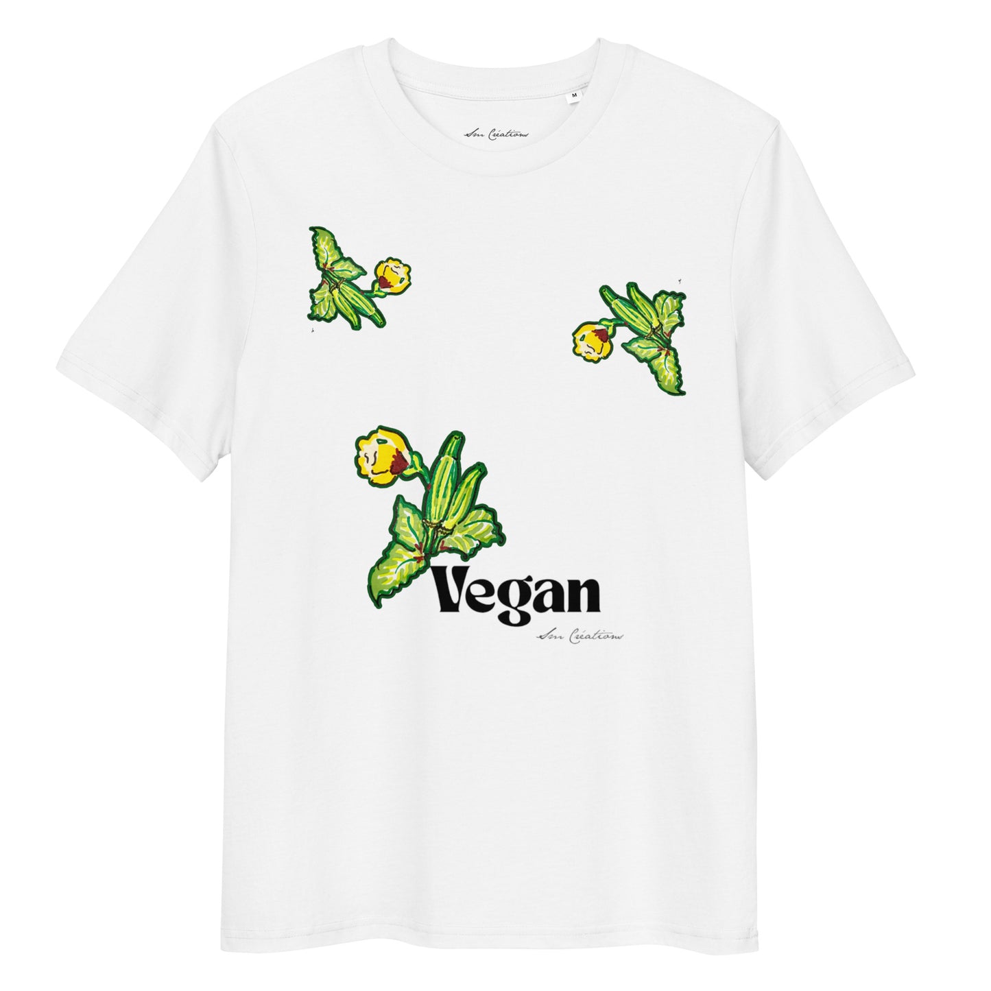 T-shirt unisexe en coton biologique '' Vegan'' Design SM Créations 2025 - Spring Summer 2025