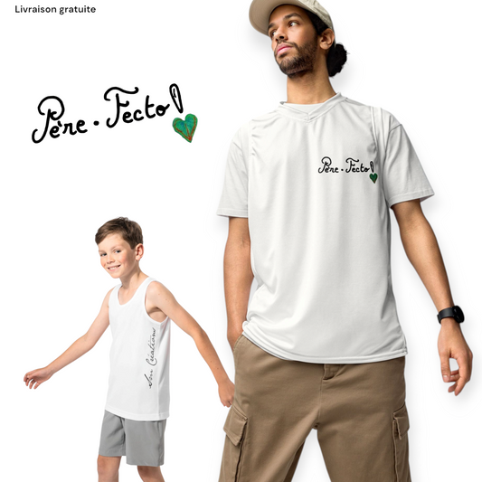 Maillot Débardeur en Matière Recyclée '' PÈRE💚FECTO '' Design 2025 Special Doux Messages