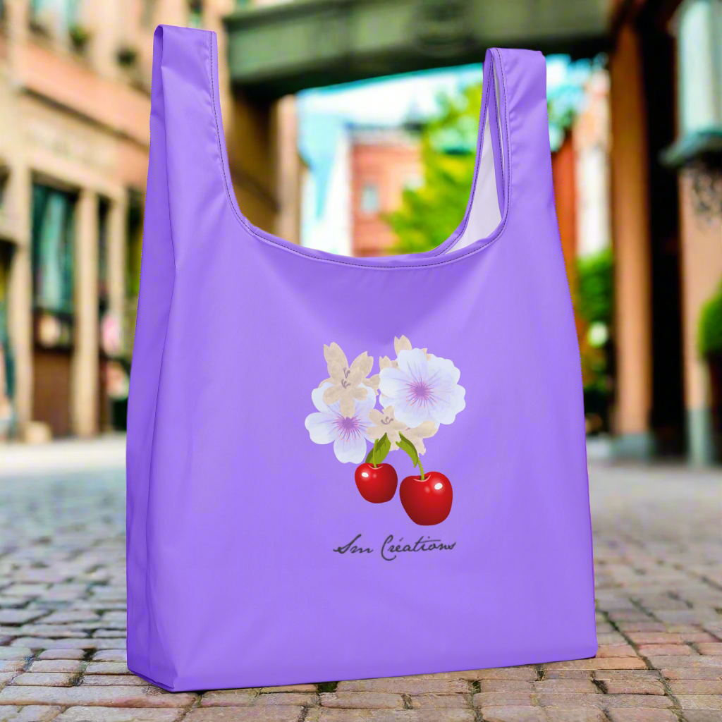 Sac en tissus souple '' cerise coloris Violine'' Edition 2025