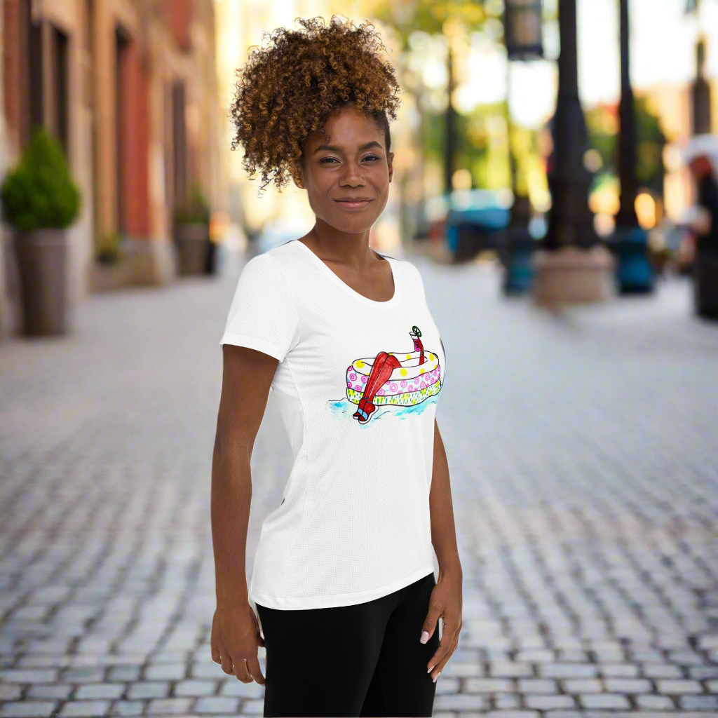 T-shirt Blanc femme Sketch - Summerland Été 2025