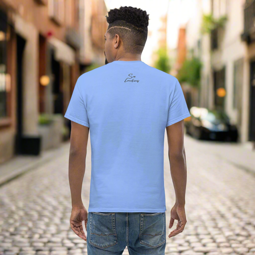 T-shirt classique unisexe 100% Coton '' Tendance Message - Écoute ton 💙'' Scan Text'25'