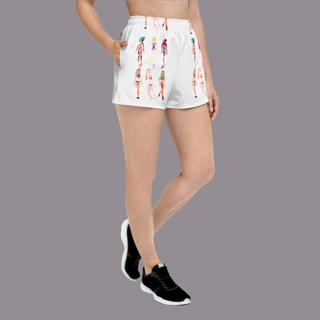 Short Matière recyclé athlétique Femme à impression ''Silhouette'' Summer 25'