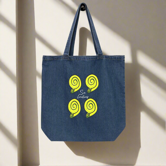 Tote bag en jean écologique ''Coquillages'' Édition 2025