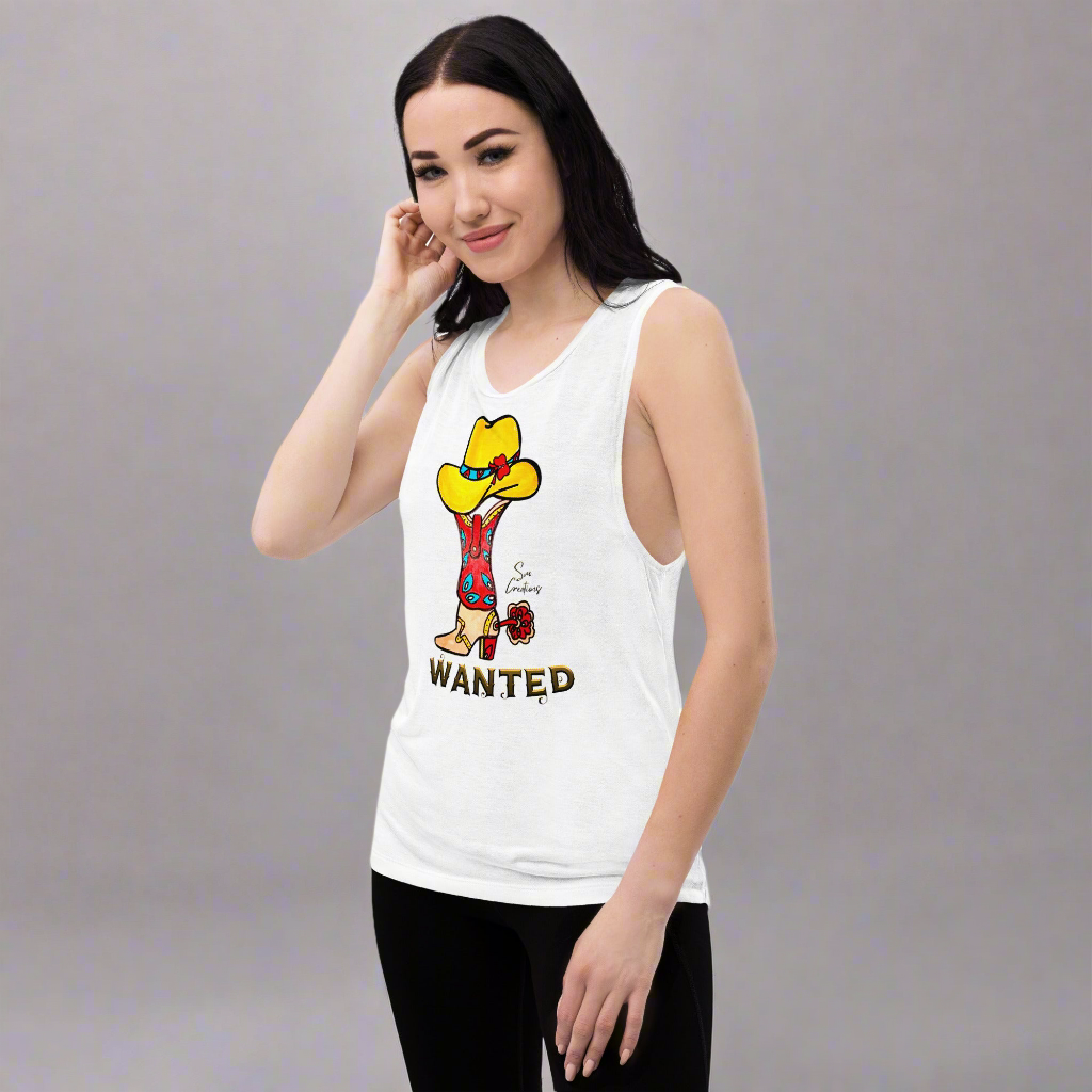 T-Shirt sans Manches pour Femme ''Wanted'' Summer 2025